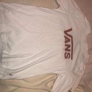 Vans long sleeve shirt & floral design on sleeve.